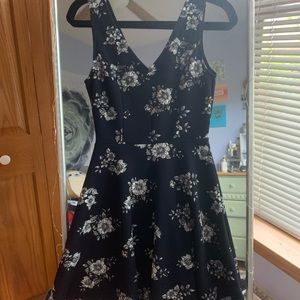 Blue dress with white flowers